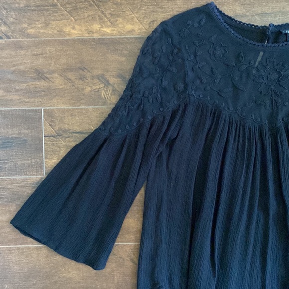 Forever 21 - Lace Inset Blouse - Black - Small - Picture 3 of 4